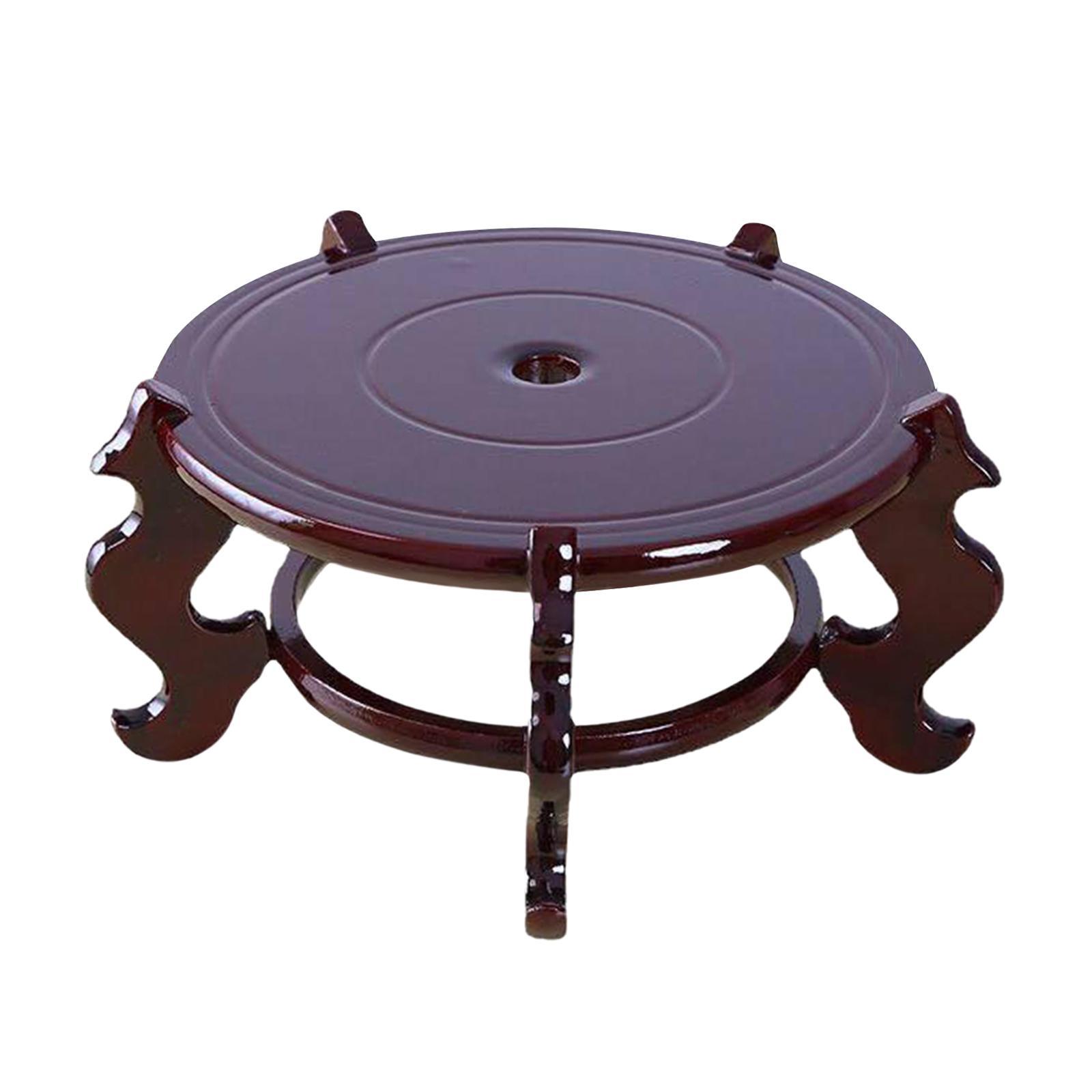 Potted Plant Stand Wooden Flower Pot Holder Floor Dish Decorative Flower Pot Holder