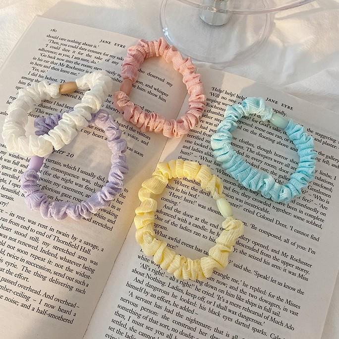 Scrunchies Nhỏ Cột Tóc Buộc Tóc Màu Pastel