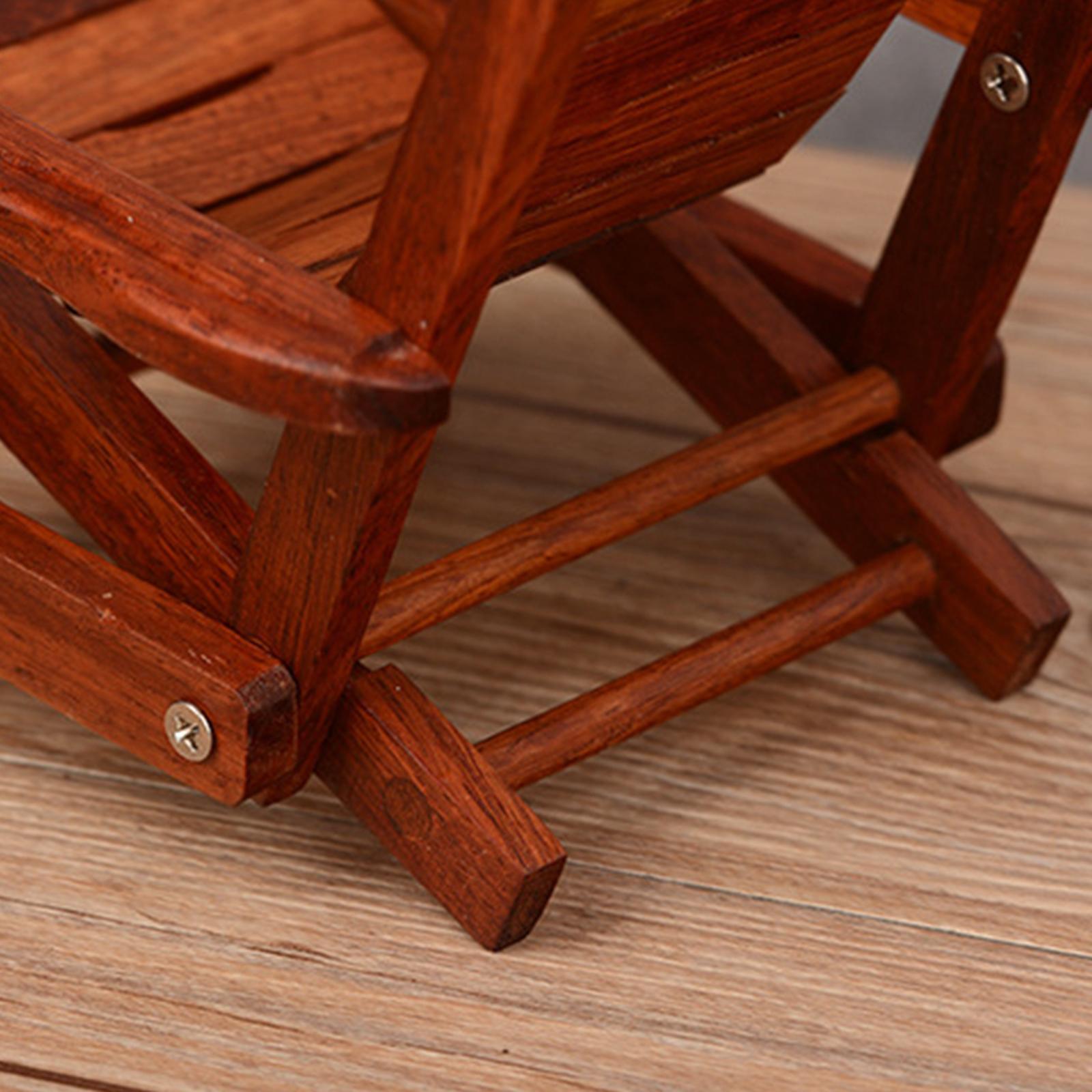 Wooden Deck Chair Desktop Phone Holder Bracket Support Decorative for Travel
