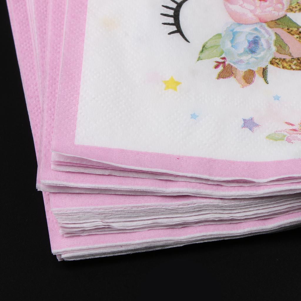 32 Pieces Lovely Magical Paper Napkin Kids Birthday Party Tableware