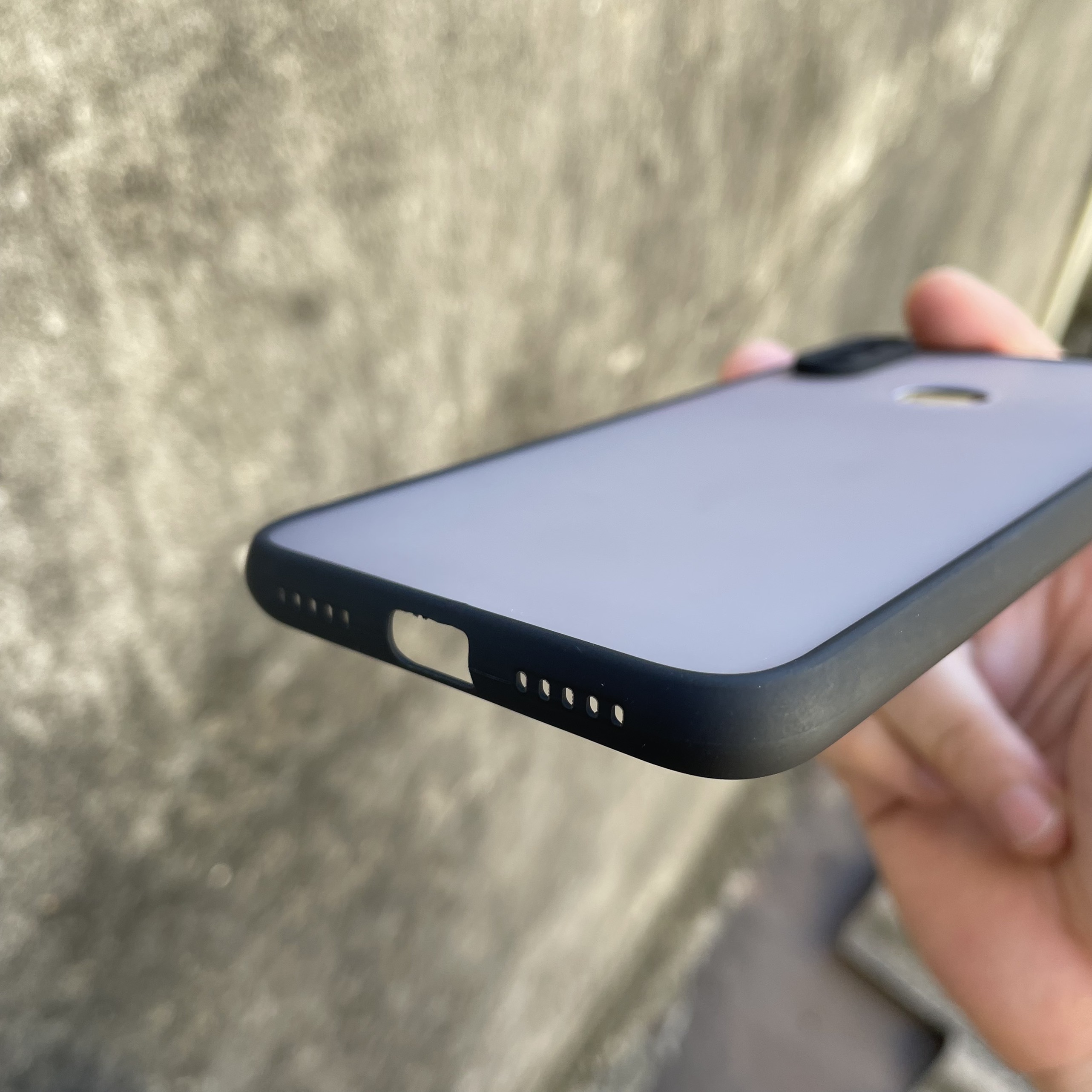 Ốp lưng cứng nhám mờ viền silicon bảo vệ camera cho Xiaomi Redmi Note 7