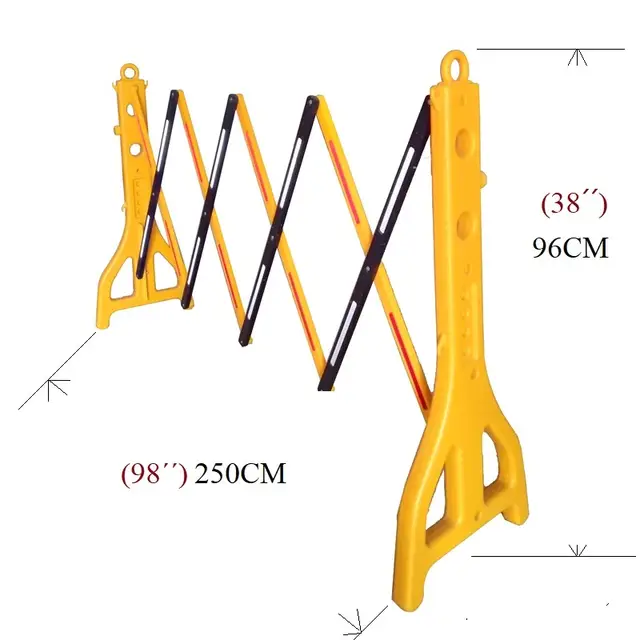 Hàng rào Barie dài 200cm rộng 40 cao 90 bằng nhựa xếp di động