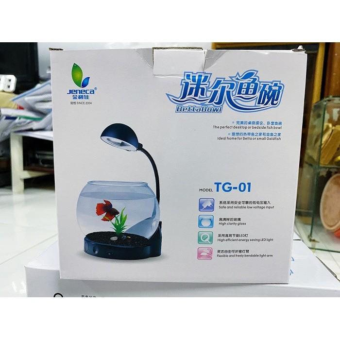 Hồ Cá Để Bàn Mini Dạng Tròn Siêu Dễ Thương Jeneca TG-01