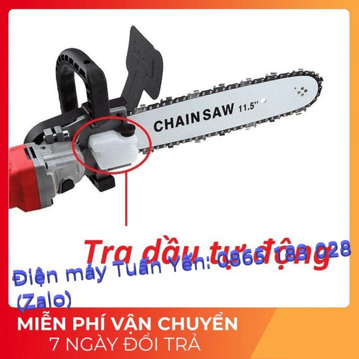 Lưỡi cưa xích Gắn Máy Mài,Máy Cắt Cầm Tay -- tra nhớt tự động- chẳn bảo vệ bằng sắt