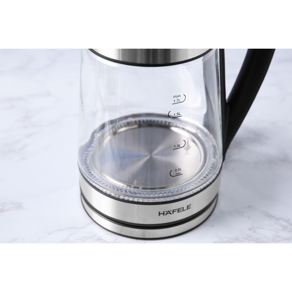 Ấm Đun Nước Mặt Kính Hafele T-602C (1.7 Lít) - Hàng Chính Hãng 