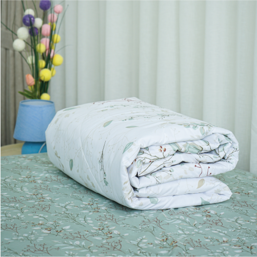 Chăn Hè Microfiber Xanh phối Trắng Everon Lite ELM208 200 x 220cm