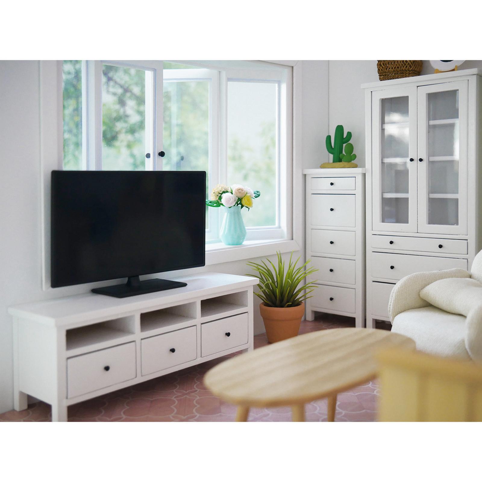 Dollhouse Miniature TV Television LCD Wide Scene 1:12 1:6 for Blythe