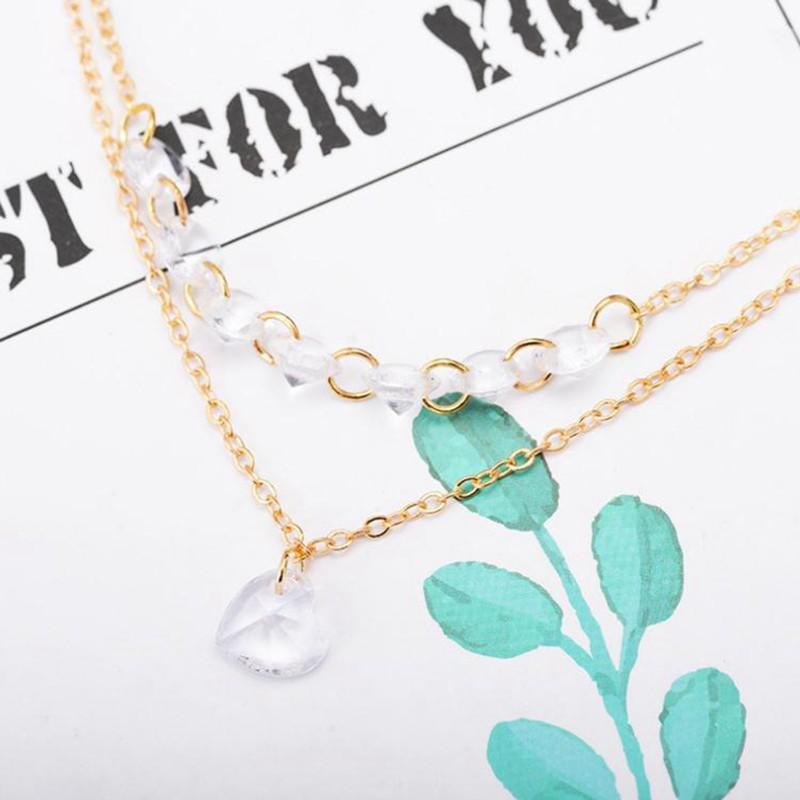 Vòng tay hợp kim đính đá hình trái tim xinh xắn cho nam và nữ