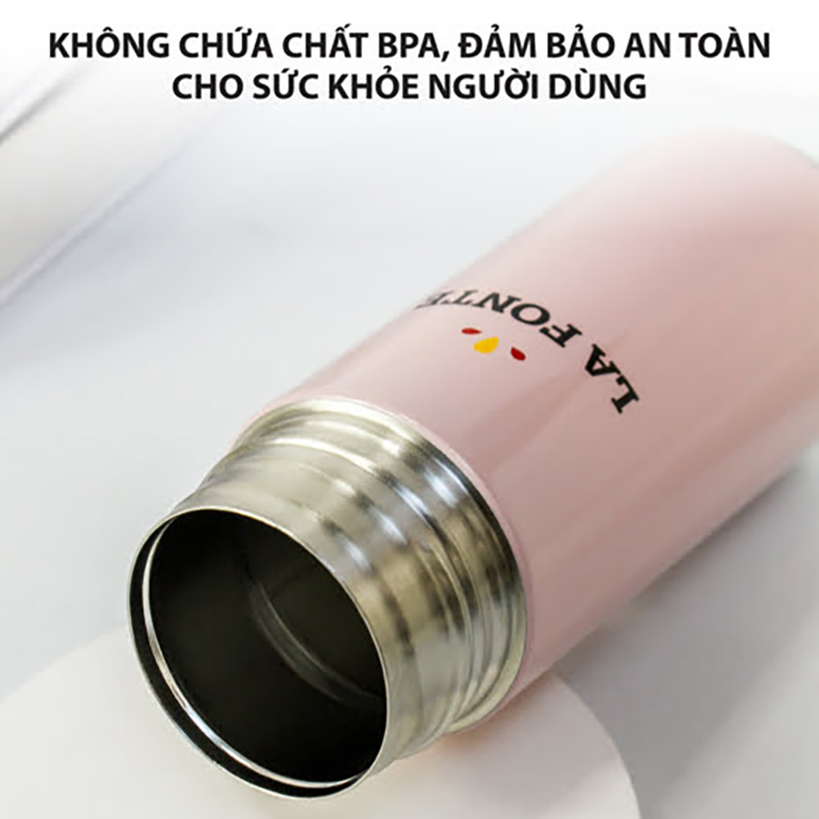 Bình giữ nhiệt LAFONTE 370ml màu hồng- 000891