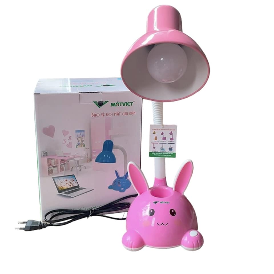 Đèn học Thỏ xinh để bàn chống cận thị MV005 kèm bóng đèn 5W tiết kiệm điện năng, bảo vệ thị lực