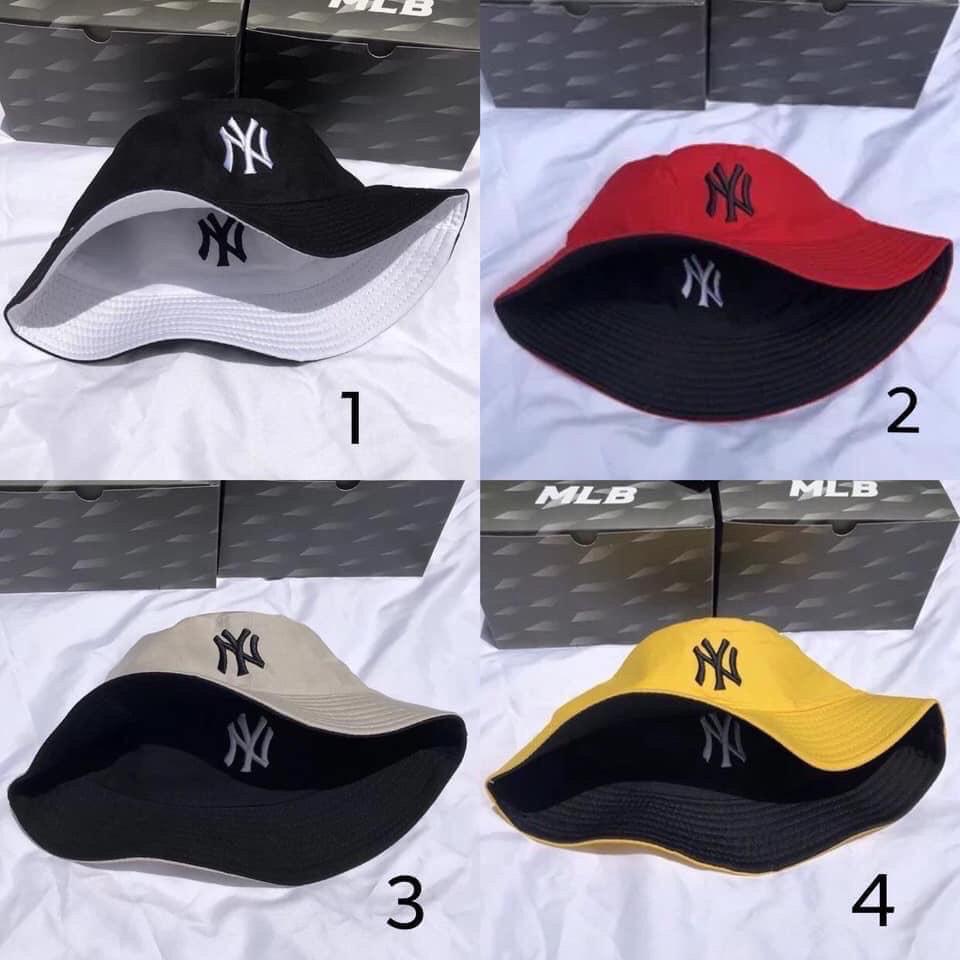 Mũ bucket nam nữ nón tai bèo họa tiết chữ NY 2 mặt vành tròn Nhiều Màu Phong Cách Ulzzang Unisex