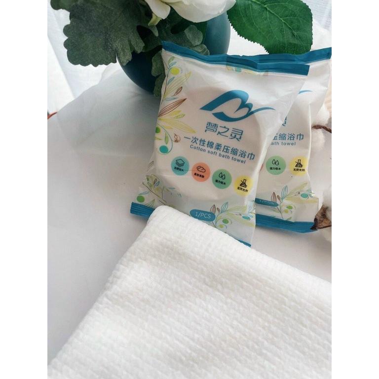 Sỉ 12k -Khăn tắm nén du lịch bằng cotton dùng một lần 70*140 cm