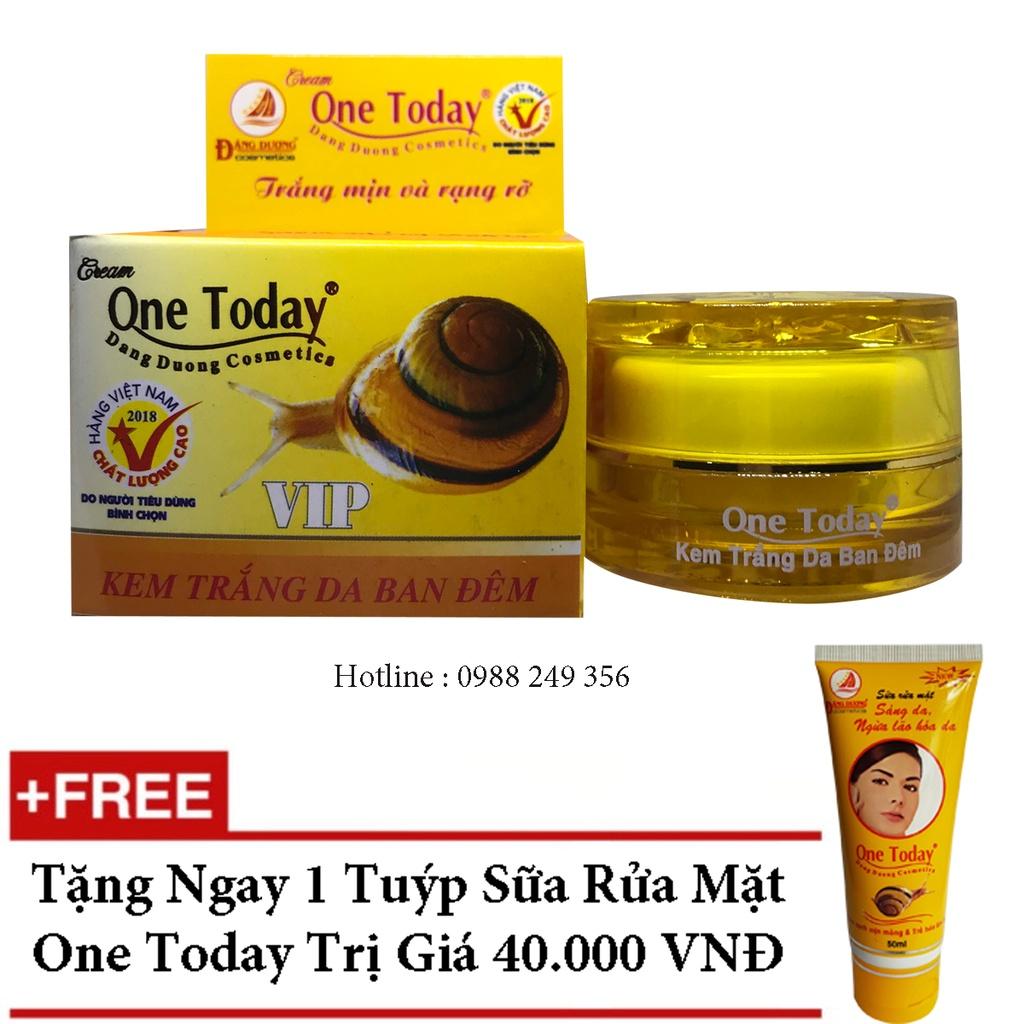 KEM TRẮNG DA BAN ĐÊM ONE TODAY 15G + TẶNG SỮA RỬA MẶT ONE TODAY