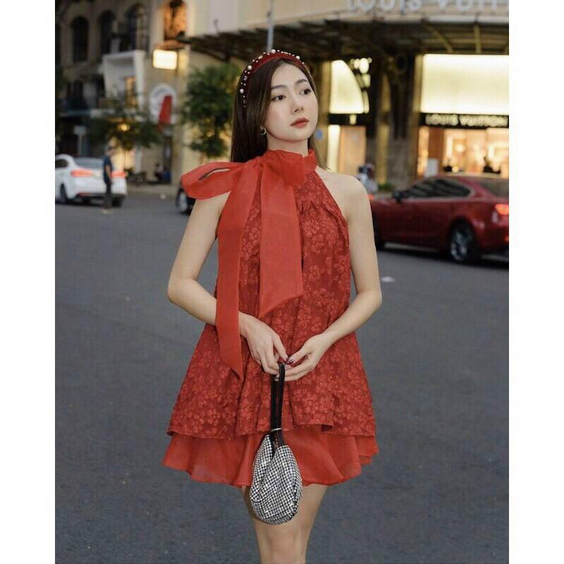 SET ÁO CỔ YẾM CỘT NƠ KÈM QUẦN ỐNG RỘNG THỜI TRANG NỮ CAO CẤP