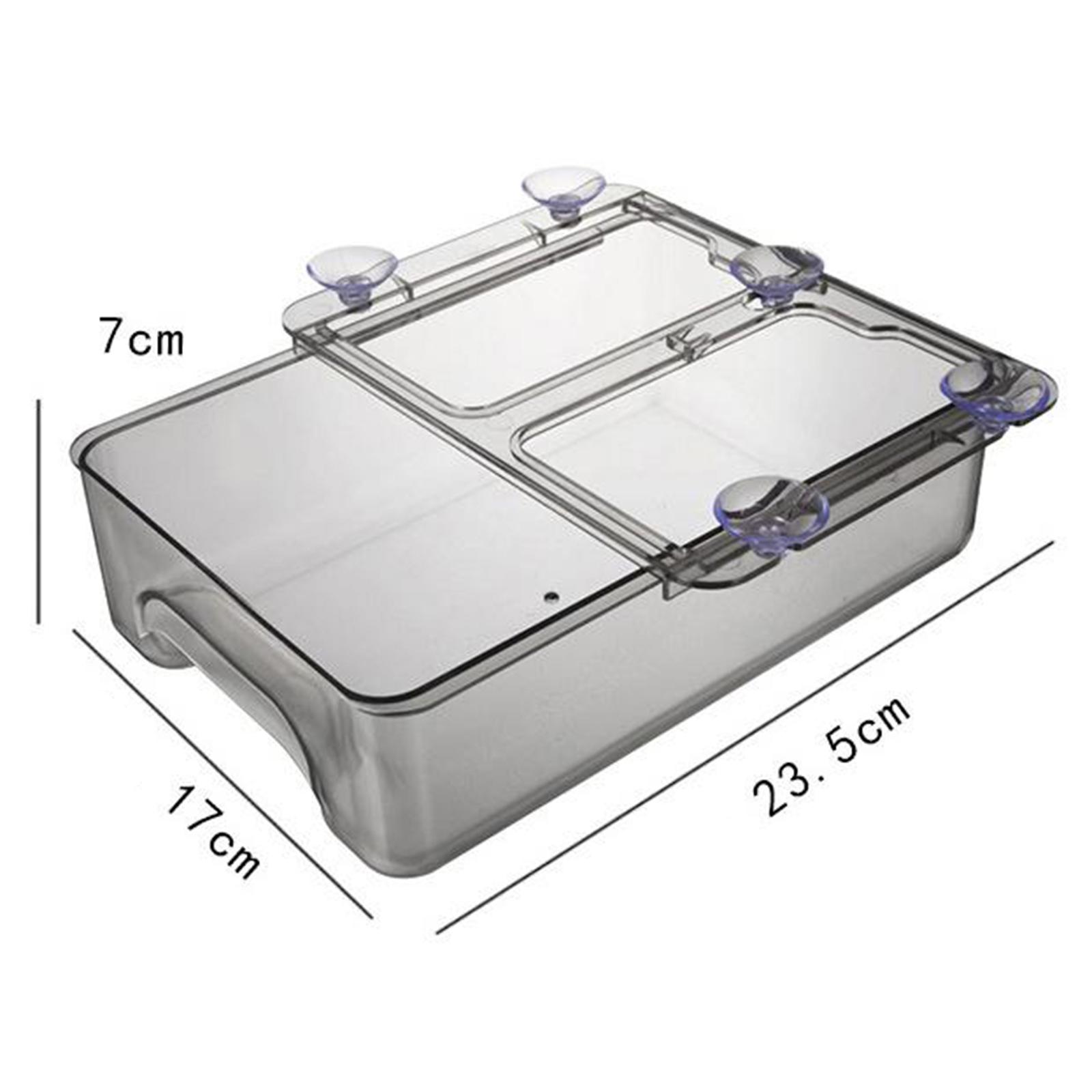 Slide Fridge Organizer Box Refrigerator Storage Drawer Box Transparent black