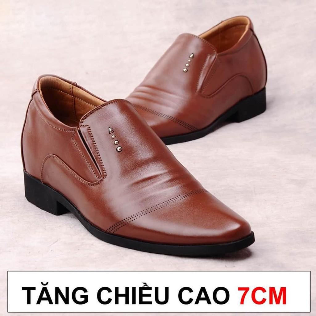 Giày Tăng Chiều Cao Nam Cao Ẩn 7cm Kín Đáo Bí Mật Từ Bên Trong Bảo Hành Nổ Da 2 Năm Mã TC126