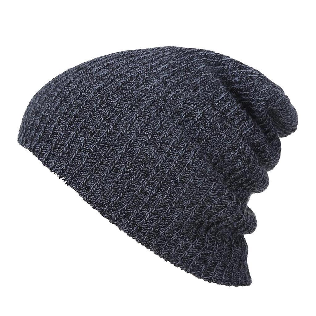 Men's Women's Causal Knitted Baggy Beanie Winter Warm Hat Ski Knit Skull Cap