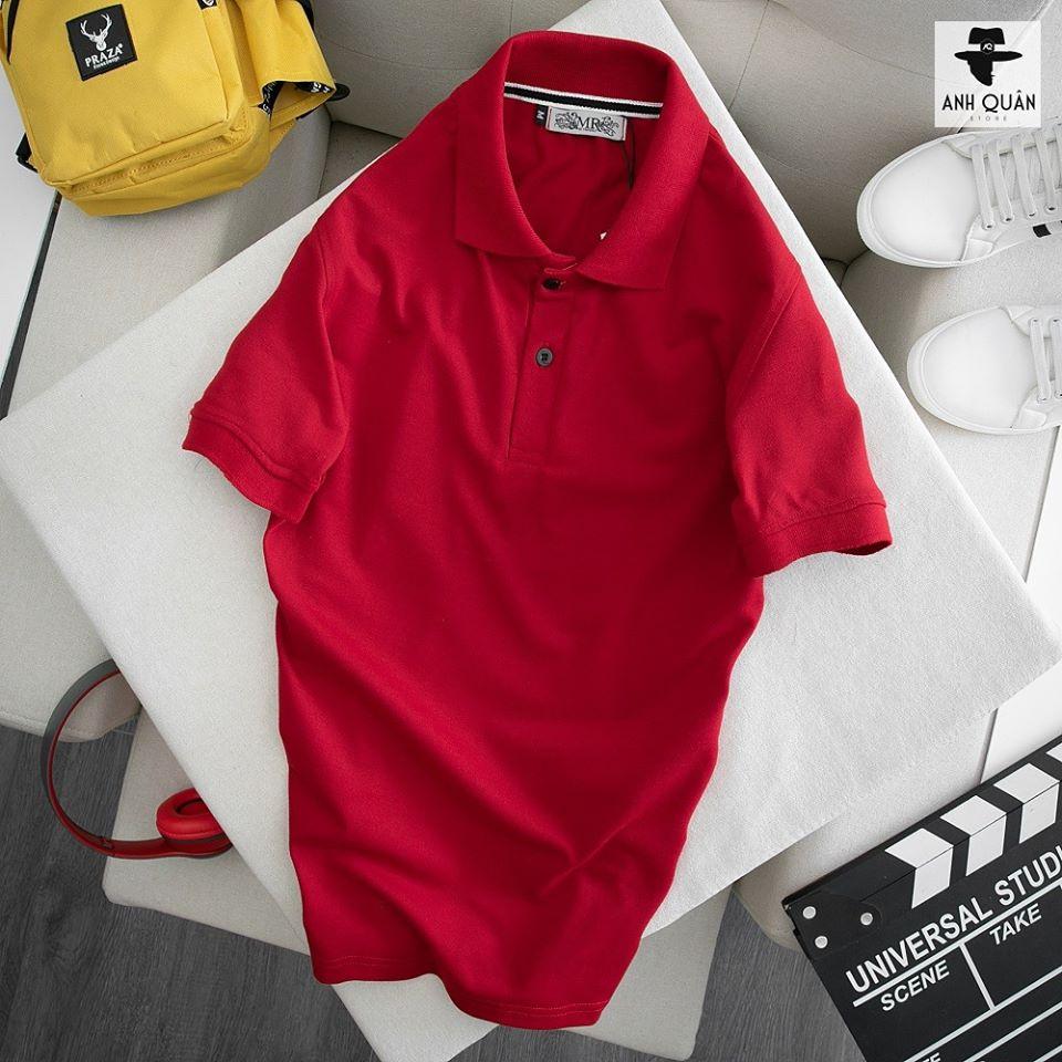 Áo Polo Nam Màu Đỏ đô mềm mịn Thấm hút tốt