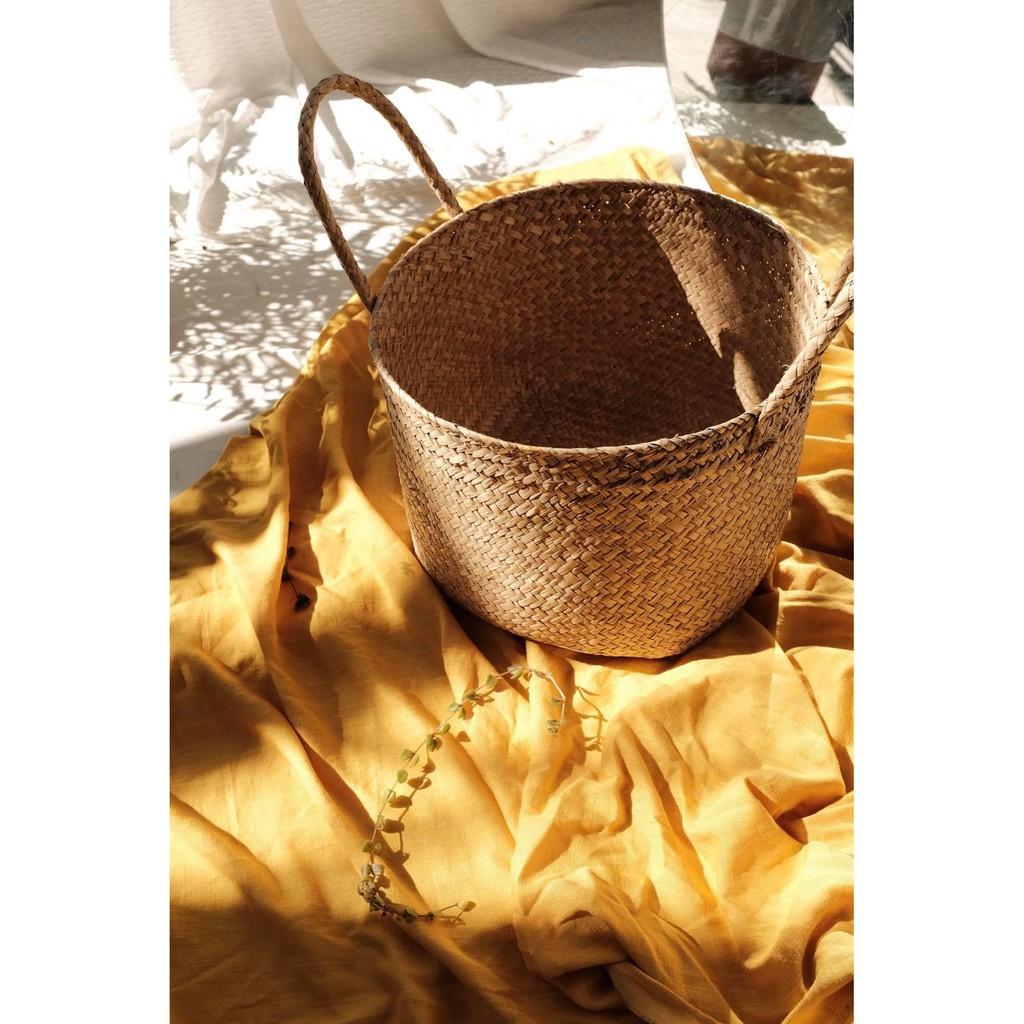 GIỎ CÓI CÓ QUAI ĐA NĂNG - D35xH26 cm