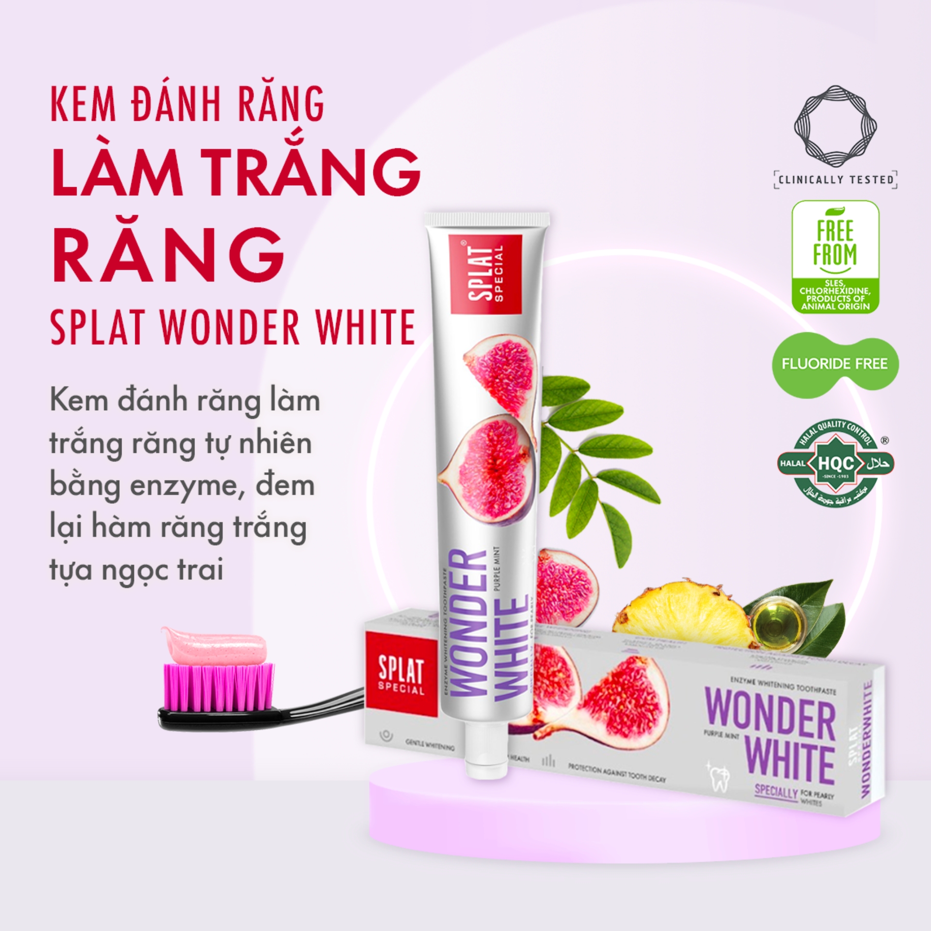 Kem Đánh Răng Làm Trắng Răng SPLAT Wonder White Special series Làm Trắng Nhanh Chóng, Bảo Vệ Nướu Khỏe Mạnh 75ml