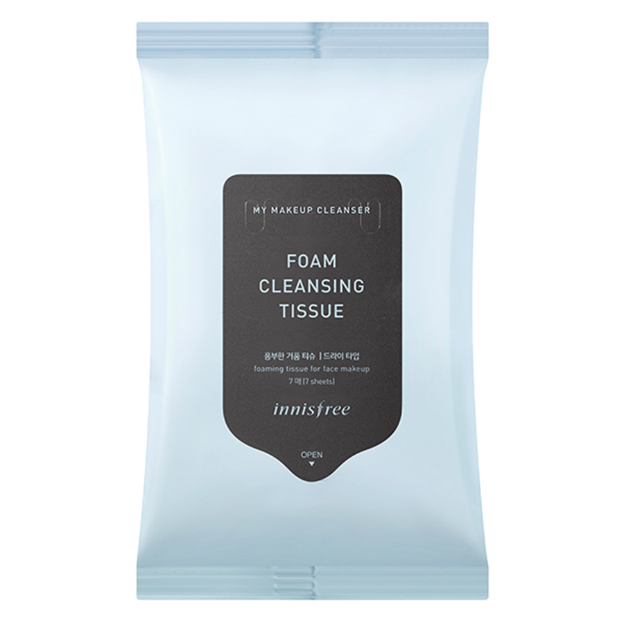 Khăn Ướt Làm Sạch Da Innisfree My Makeup Cleanser Foam Cleansing Tissue (7 Miếng)