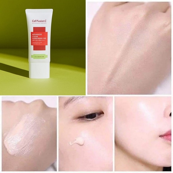 Bộ đôi kem chống nắng cho da dầu mụn Cell Fusion C Advance Clear Sunscreen 100 SPF 50+/PA++++ (50mlx2)