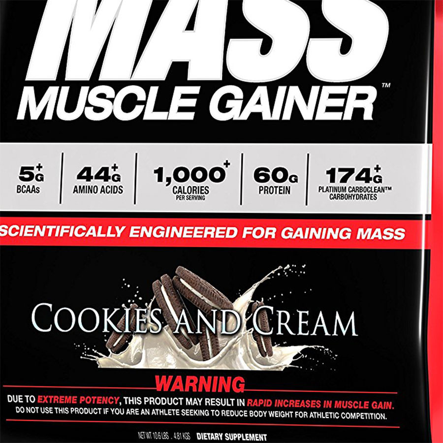 Sữa Uống Tăng Cơ Tăng Cân Vị Bánh Quy Elite Labs Mass Muscle Gainer Cookies EL936 (4.6kg)