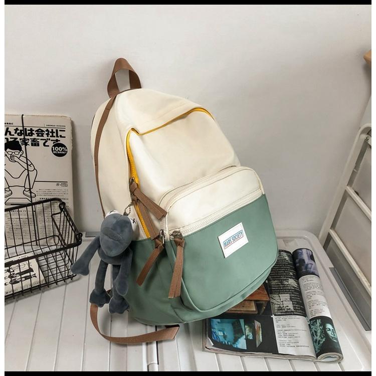 Balo nam nữ ulzzang đi học ba ngăn phối màu BAG U PK328