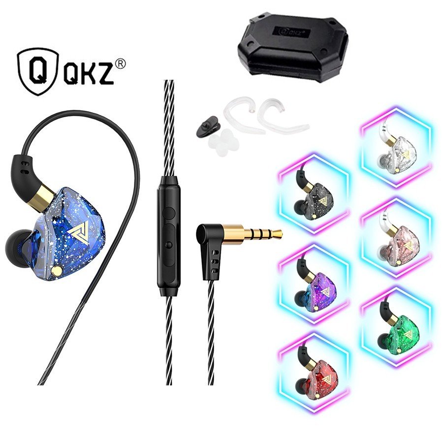 Tai Nghe Nhét Tai QKZ SK8 Bản 2023 ( Hàng Chính Hãng Siêu Bass Chống Ồn Gaming Chơi Game Nghe Nhạc Điện Thoại Có Mic Jack 3.5 Màu Hồng )