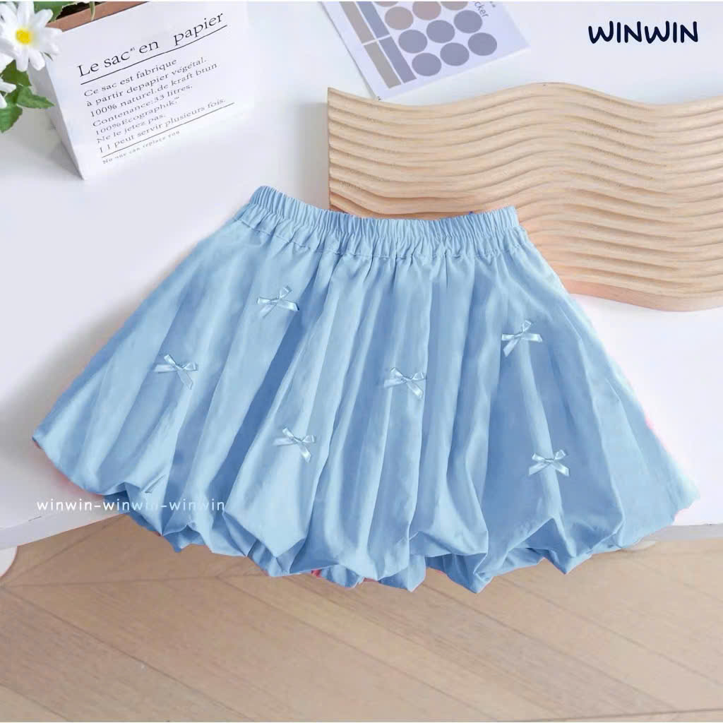 CHÂN VÁY BÍ KATE ĐÍNH NƠ NHÍ SIÊU DỄ THƯƠNG TỪ 8-40KG CHO BÉ GÁI