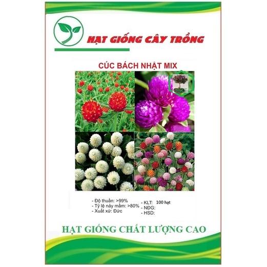 Hạt giống hoa cúc bách nhật mix màu CT34 - Gói 100 hạt