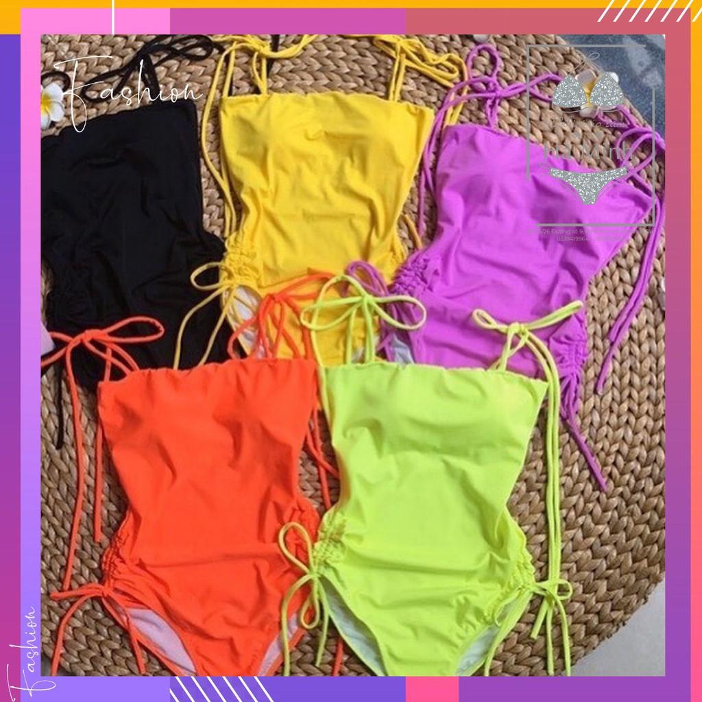 Bikini, Đồ Bơi Đi Biển Một Mảnh Thân Liền Hai Dây Rút Hông Secxy KG07200 ODERI