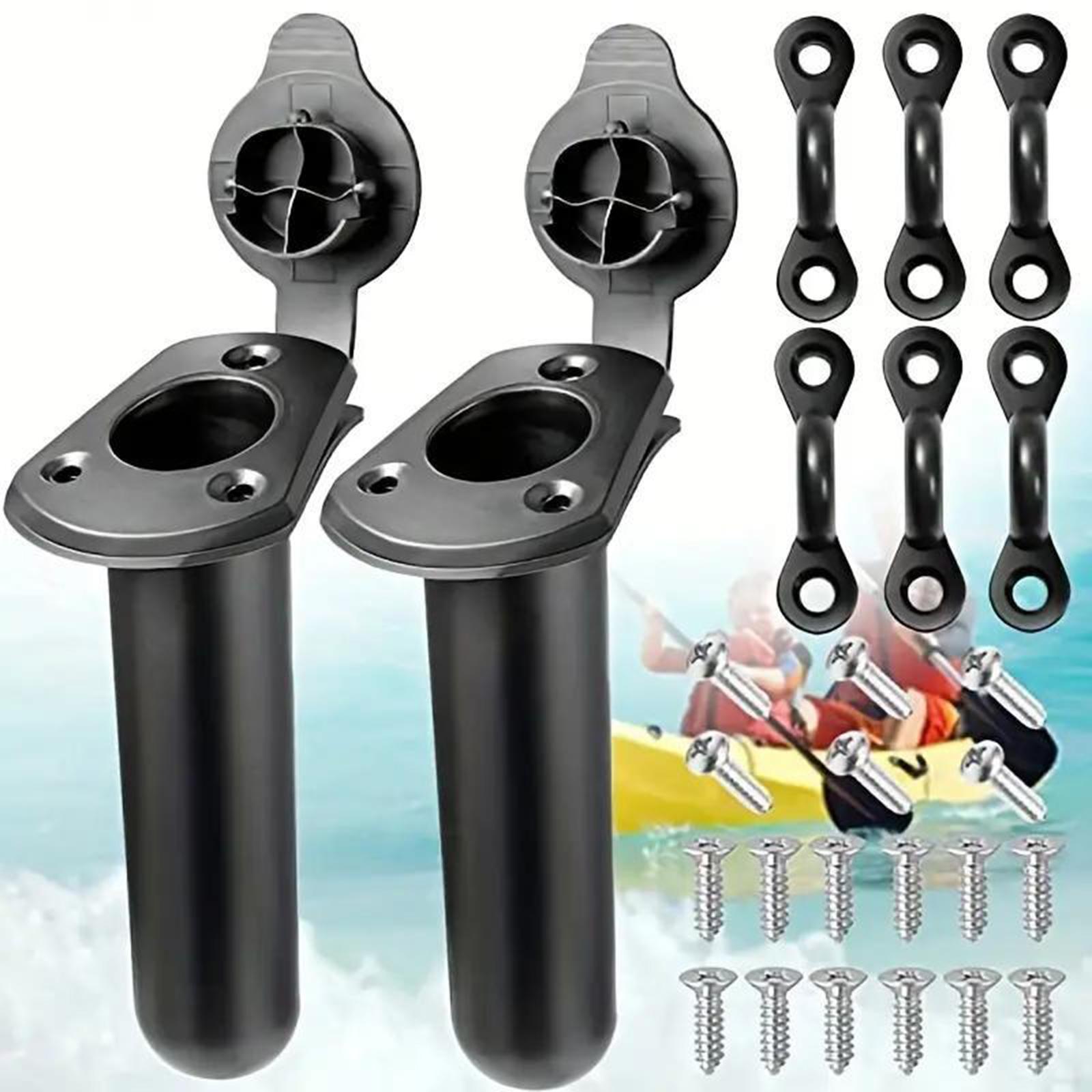 Kayak Fishing Rod Holder Fishing Boat Rod Holders and Cap Cover Professional Durable Fishing Tackle Accessory Tool for Canoe