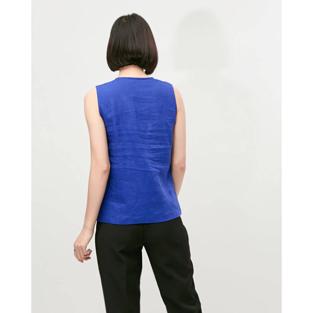 Áo Kiểu Linen Xanh Nữ F2