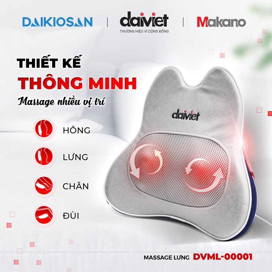 [SALE LẤY ĐÁNH GIÁ] Máy Massage Lưng Đại Việt Con Lăn 360 độ Cao Cấp Mát Xa Toàn Thân Hiệu Quả DVML-00001 [HỎA TỐC HCM]