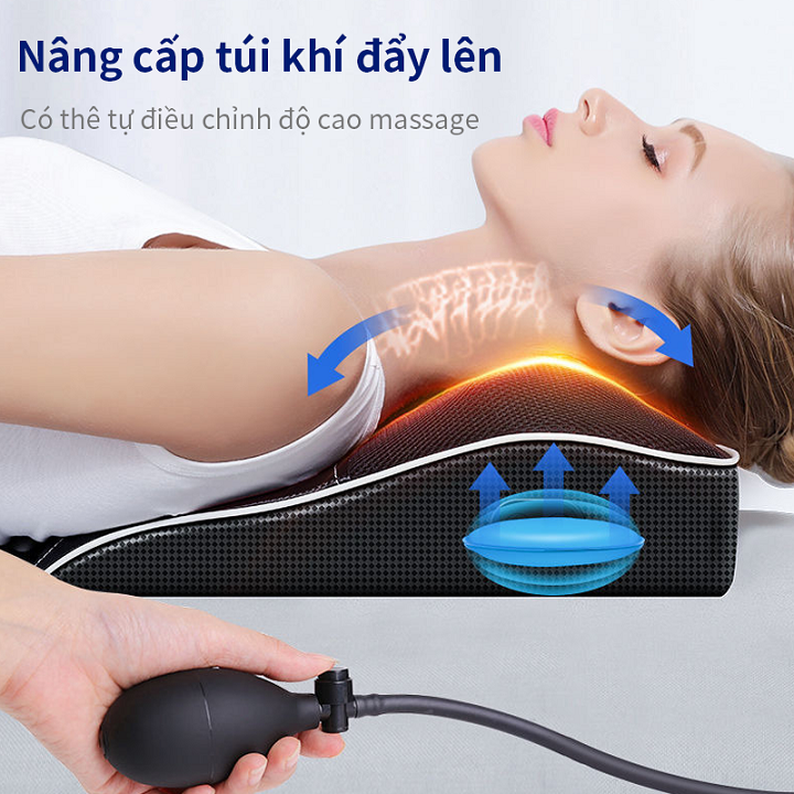 Đệm, nệm, ghế massage toàn thân Rowanto Nhật Bản kết hợp túi hơi chống nhức mỏi, hỗ trợ giảm đau cơ bắp, thư giãn, giảm stress, lưu thông tuần hoàn máu tặng kèm tinh dầu gừng