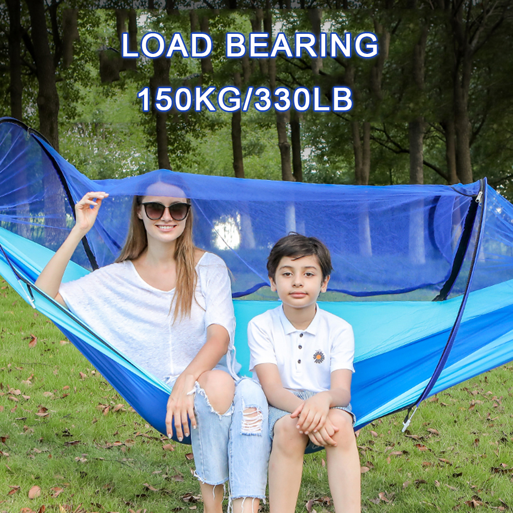 Võng Cắm Trại Tự Mở Nhanh Có Lưới Chống Muỗi Tiện Dụng