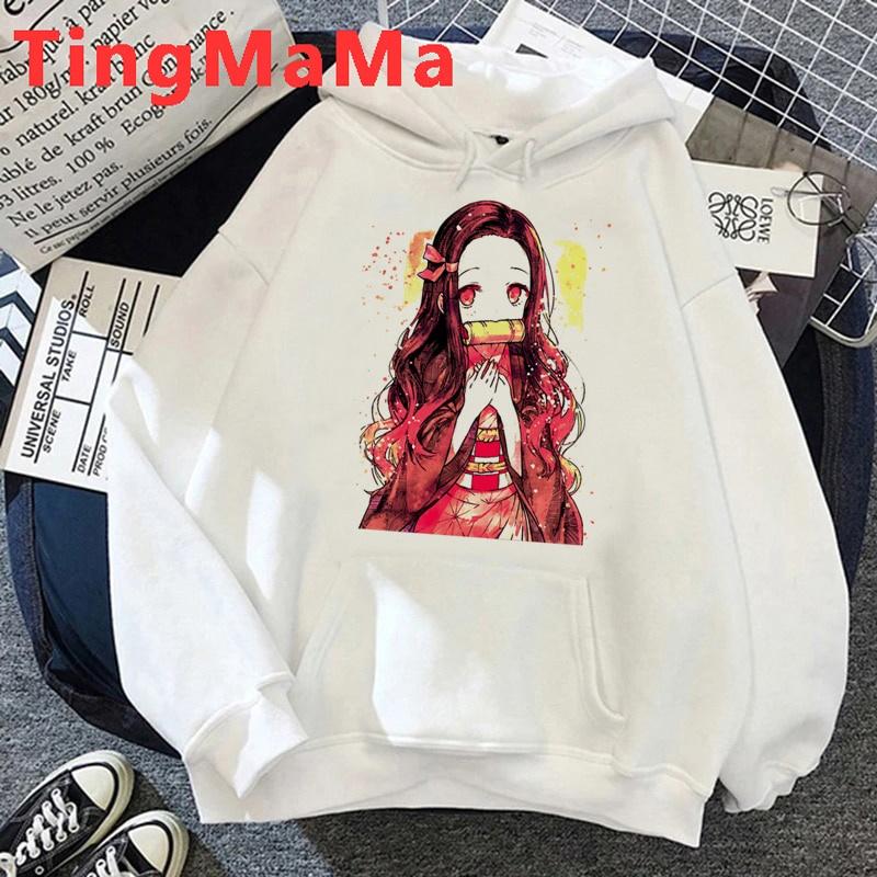 Áo Hoodie In Họa Tiết Hoạt Hình Demon Slayer Kimetsu No Yaiba Nezuko Phong Cách Đường Phố Nhật Bản Cho Nam