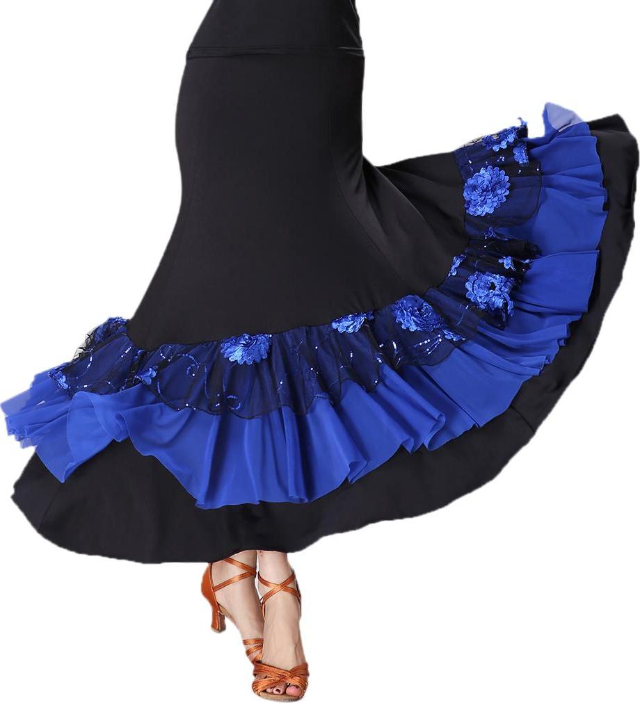 Trang Phục Khiêu Vũ Flamenco Váy Dài Waltz Sequined