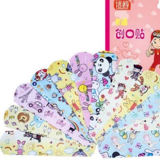 Hộp 100 chiếc băng ugo dán vết thương hình ngộ nghĩnh cho bé yêu
