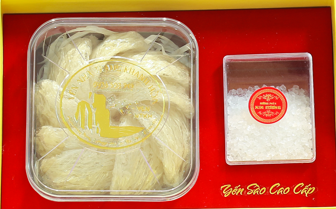 Hộp Quà Vuông Yến Sào Yến Sợi Tinh Chế 100g Yến Nha Trang Khánh Hòa