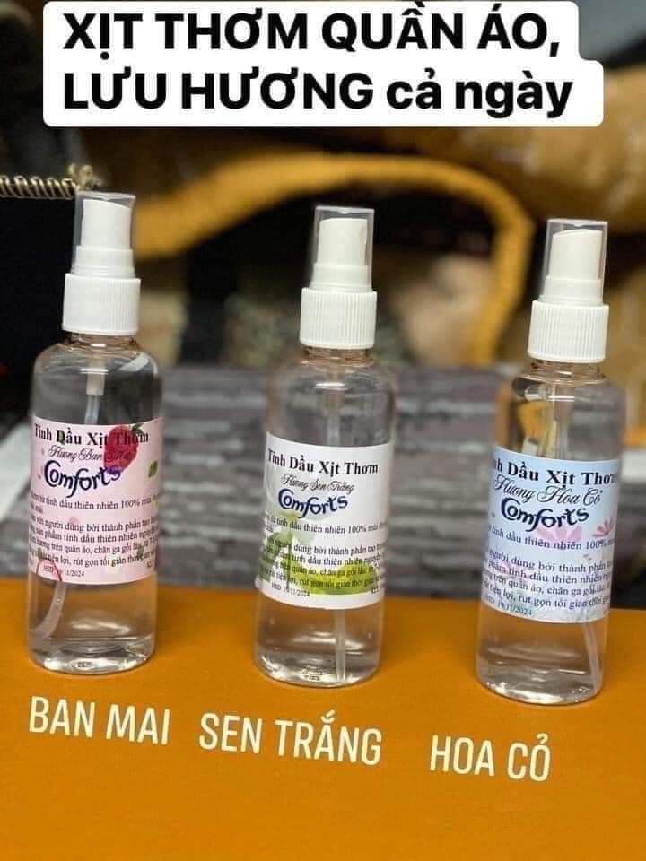 Combo 3 chai xịt thơm quần áo, lưu hương lâu