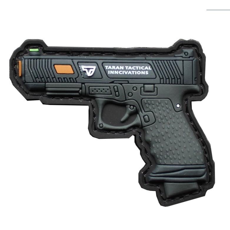 Patch nhựa PVC velcro súng ngắn dán ba lô, nón , quần áo , túi xách
