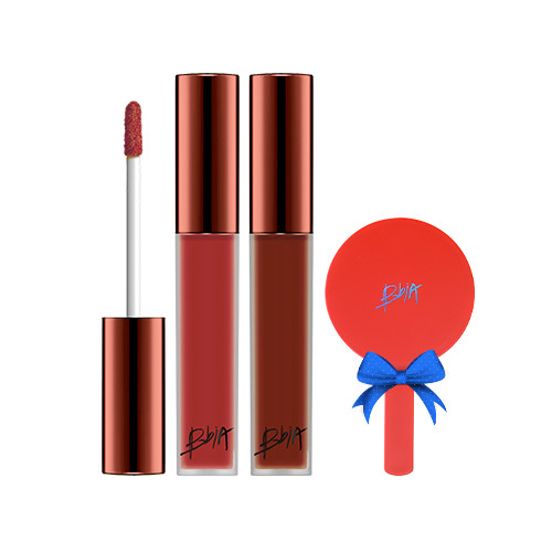 Set 2 Cây Son Kem Lì Bbia Last Velvet Lip Tint – 24 Trendy Note và 25 Final Note (2 cây x 5g) tặng gương