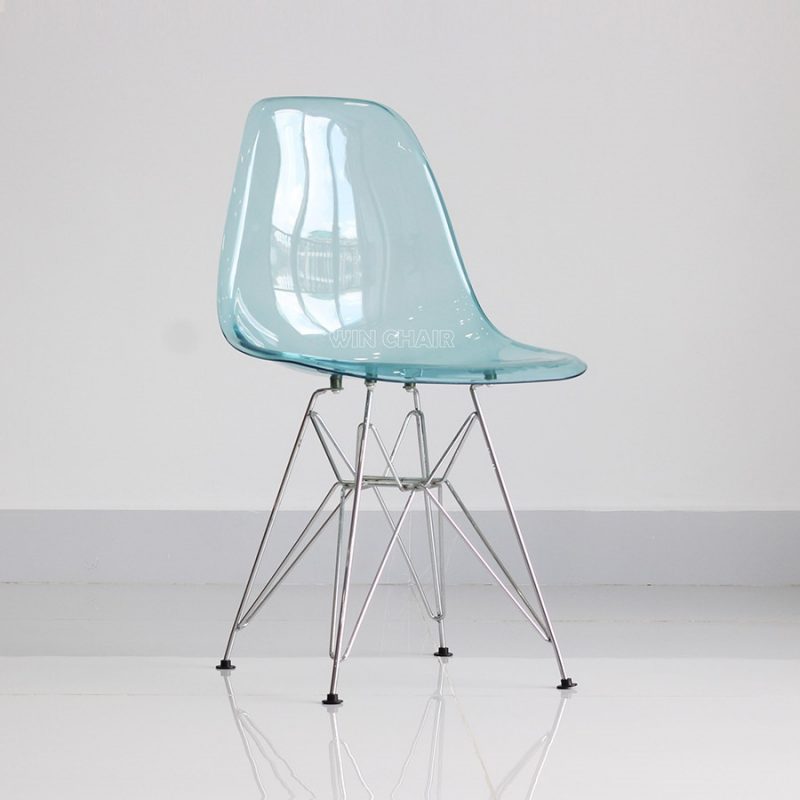 Ghế Nhựa Trong Suốt Jio Chair WC011 - Mặt Nhựa ABS Đúc Nguyên khối - Khung Chân Thép Mạ Chrome