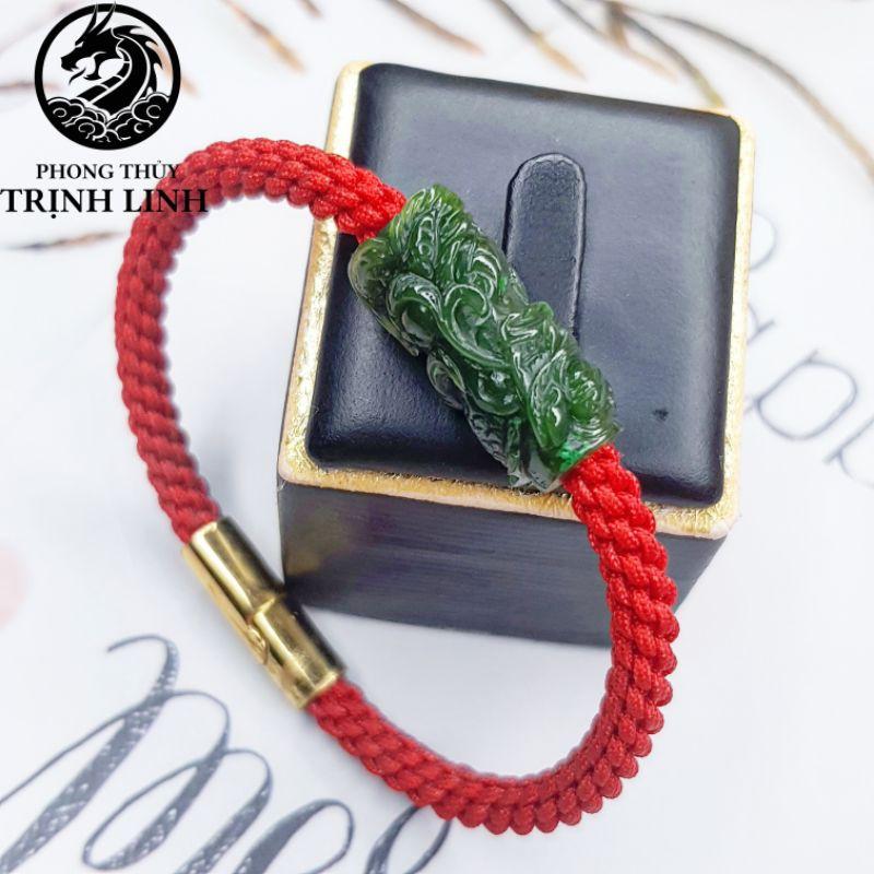 VÒNG LU THỐNG CHẠM XANH BÍCH CHẠM KHẮC RỒNG TINH XANH XẢO DÂY CAO CẤP