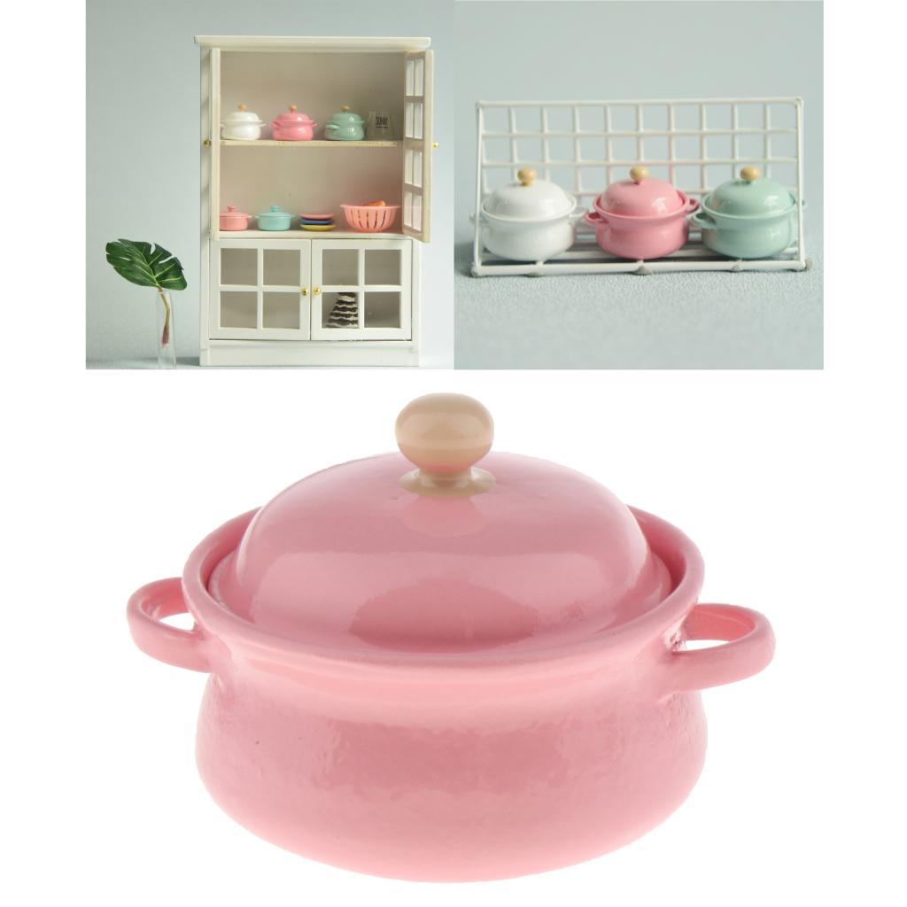 Mini Pots - Miniature Dollhouse 1:12 Soup Pot Dolls Kitchen Decor Accessories