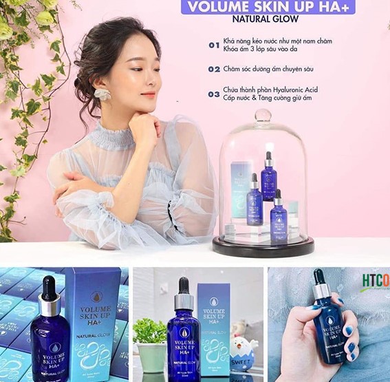 Serum Cấp Ẩm Căng Bóng Da, Giảm Tình Trạng Da Bóng Dầu Nhờn, Tăng Sự Đàn Hồi Cho Da  Volume Skin Up HA+ Genie 100ml, 30ml, 10ml