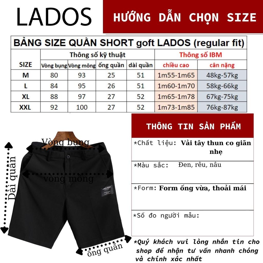 Quần short golf nam cao cấp form đẹp LADOS 4078 chất vải tây thun co giãn nhẹ