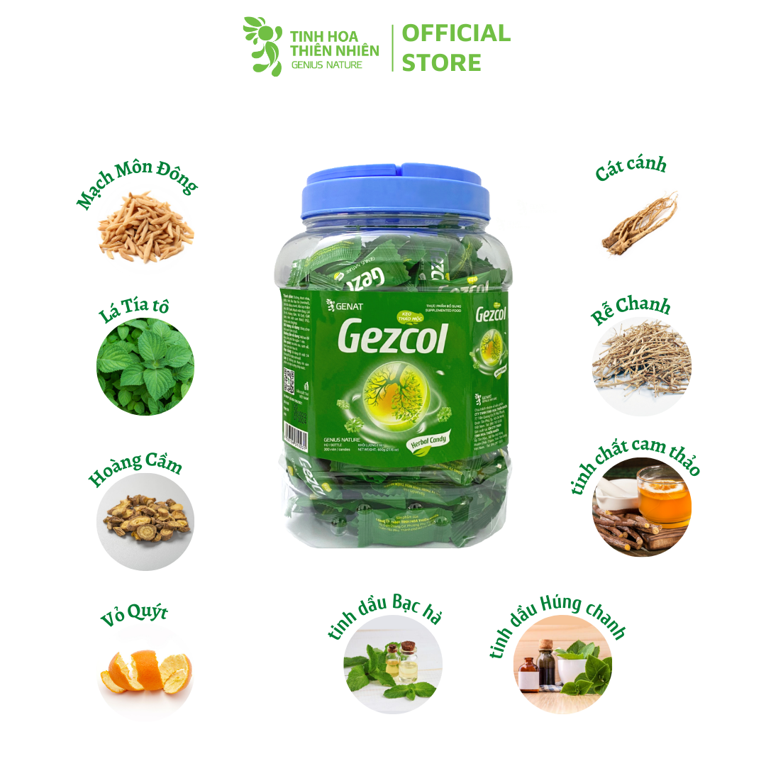 Kẹo thảo mộc Gezcol - Genat - Giao 2H HCM